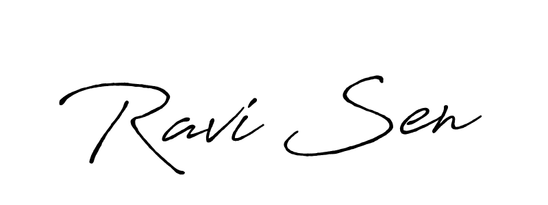 Make a beautiful signature design for name Ravi Sen. With this signature (Antro_Vectra_Bolder) style, you can create a handwritten signature for free. Ravi Sen signature style 7 images and pictures png