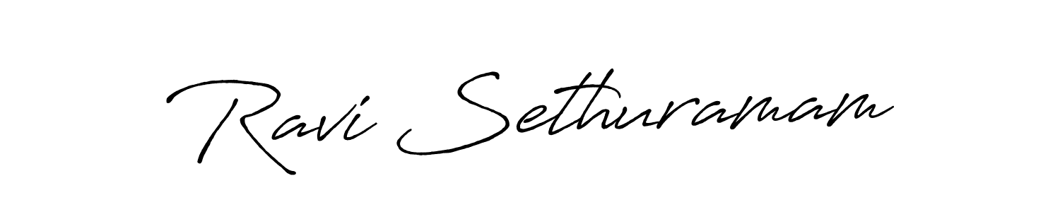 Design your own signature with our free online signature maker. With this signature software, you can create a handwritten (Antro_Vectra_Bolder) signature for name Ravi Sethuramam. Ravi Sethuramam signature style 7 images and pictures png