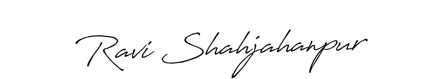 Create a beautiful signature design for name Ravi Shahjahanpur. With this signature (Antro_Vectra_Bolder) fonts, you can make a handwritten signature for free. Ravi Shahjahanpur signature style 7 images and pictures png