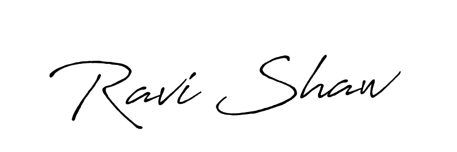 How to make Ravi Shaw name signature. Use Antro_Vectra_Bolder style for creating short signs online. This is the latest handwritten sign. Ravi Shaw signature style 7 images and pictures png