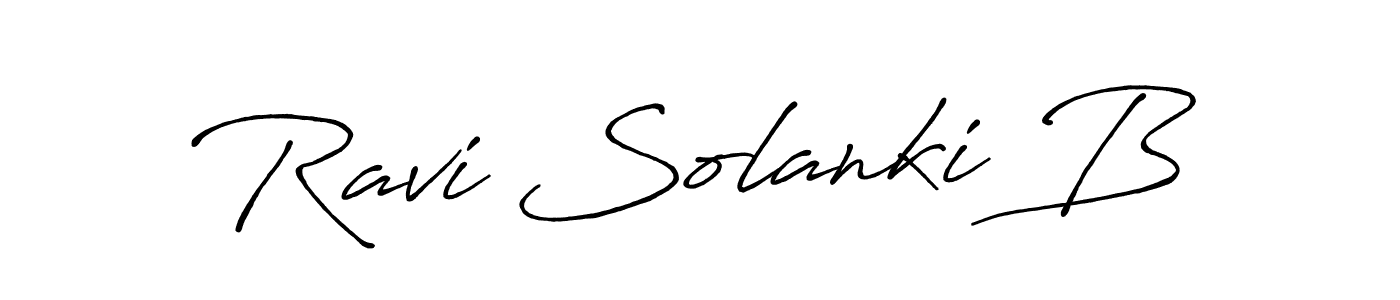 Make a beautiful signature design for name Ravi Solanki B. With this signature (Antro_Vectra_Bolder) style, you can create a handwritten signature for free. Ravi Solanki B signature style 7 images and pictures png