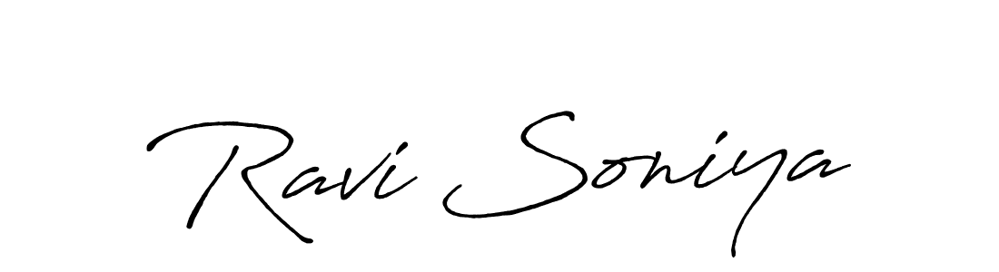 Ravi Soniya stylish signature style. Best Handwritten Sign (Antro_Vectra_Bolder) for my name. Handwritten Signature Collection Ideas for my name Ravi Soniya. Ravi Soniya signature style 7 images and pictures png