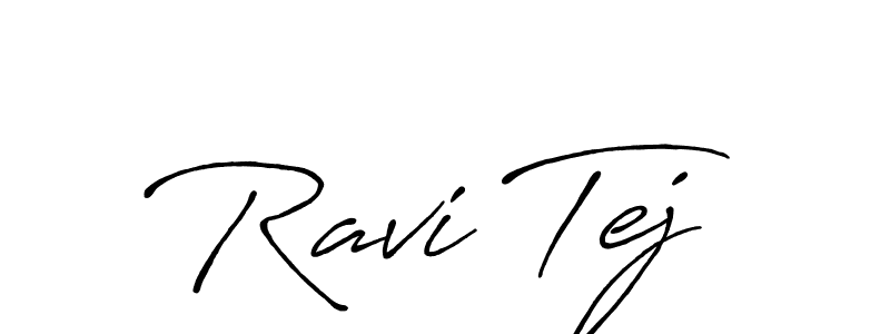 Create a beautiful signature design for name Ravi Tej. With this signature (Antro_Vectra_Bolder) fonts, you can make a handwritten signature for free. Ravi Tej signature style 7 images and pictures png