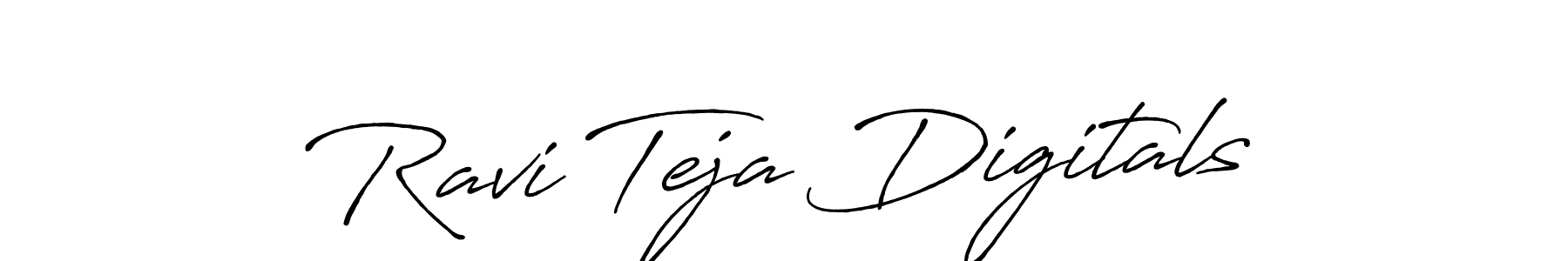 Antro_Vectra_Bolder is a professional signature style that is perfect for those who want to add a touch of class to their signature. It is also a great choice for those who want to make their signature more unique. Get Ravi Teja Digitals name to fancy signature for free. Ravi Teja Digitals signature style 7 images and pictures png