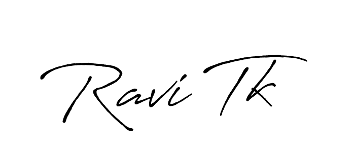 Design your own signature with our free online signature maker. With this signature software, you can create a handwritten (Antro_Vectra_Bolder) signature for name Ravi Tk. Ravi Tk signature style 7 images and pictures png