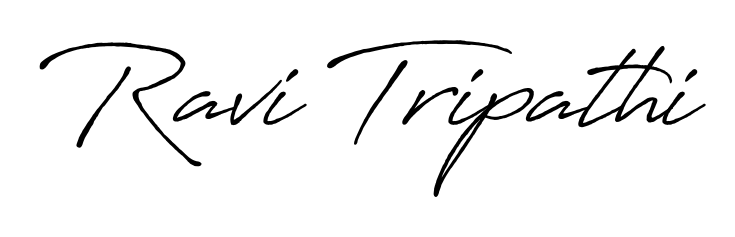 Give your name Ravi Tripathi an exquisite flair with the Antro_Vectra_Bolder script font. Ideal for contracts, resumes, and formal letterheads. Ravi Tripathi signature style 7 images and pictures png