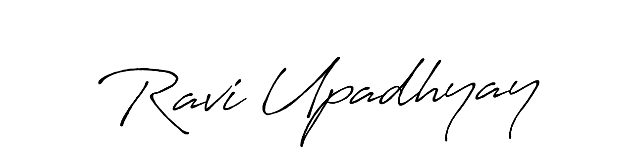 Ravi Upadhyay stylish signature style. Best Handwritten Sign (Antro_Vectra_Bolder) for my name. Handwritten Signature Collection Ideas for my name Ravi Upadhyay. Ravi Upadhyay signature style 7 images and pictures png