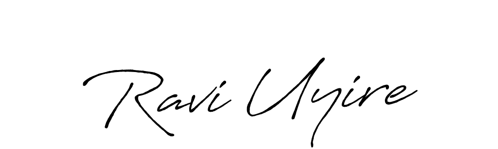 Also You can easily find your signature by using the search form. We will create Ravi Uyire name handwritten signature images for you free of cost using Antro_Vectra_Bolder sign style. Ravi Uyire signature style 7 images and pictures png
