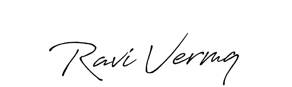 Similarly Antro_Vectra_Bolder is the best handwritten signature design. Signature creator online .You can use it as an online autograph creator for name Ravi Vermq. Ravi Vermq signature style 7 images and pictures png