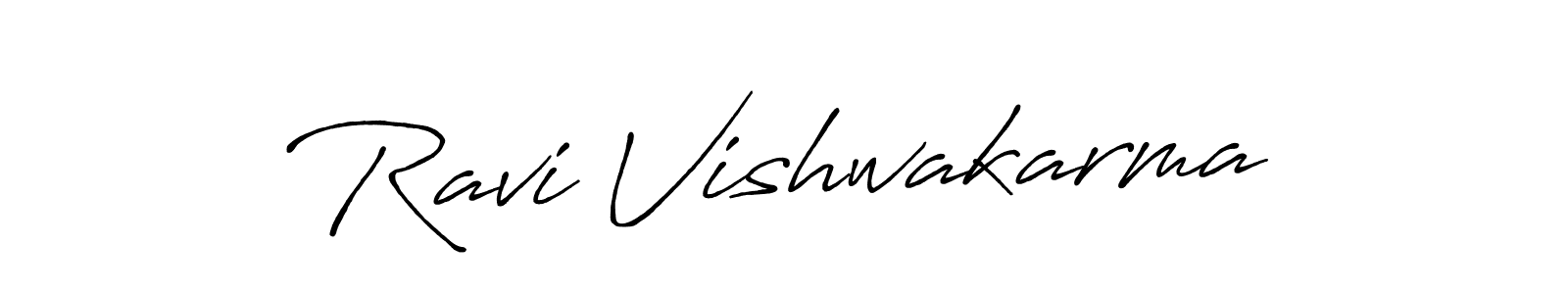 Ravi Vishwakarma stylish signature style. Best Handwritten Sign (Antro_Vectra_Bolder) for my name. Handwritten Signature Collection Ideas for my name Ravi Vishwakarma. Ravi Vishwakarma signature style 7 images and pictures png