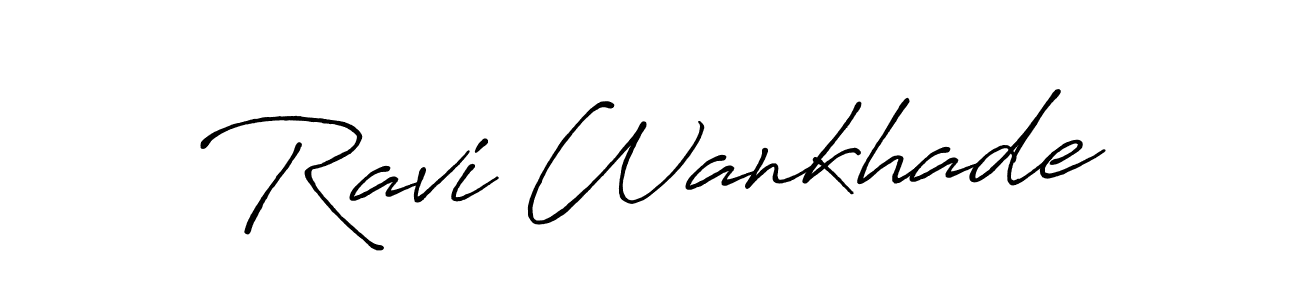 Design your own signature with our free online signature maker. With this signature software, you can create a handwritten (Antro_Vectra_Bolder) signature for name Ravi Wankhade. Ravi Wankhade signature style 7 images and pictures png