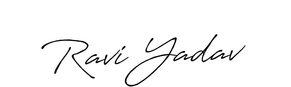 Antro_Vectra_Bolder is a professional signature style that is perfect for those who want to add a touch of class to their signature. It is also a great choice for those who want to make their signature more unique. Get Ravi Yadav name to fancy signature for free. Ravi Yadav signature style 7 images and pictures png