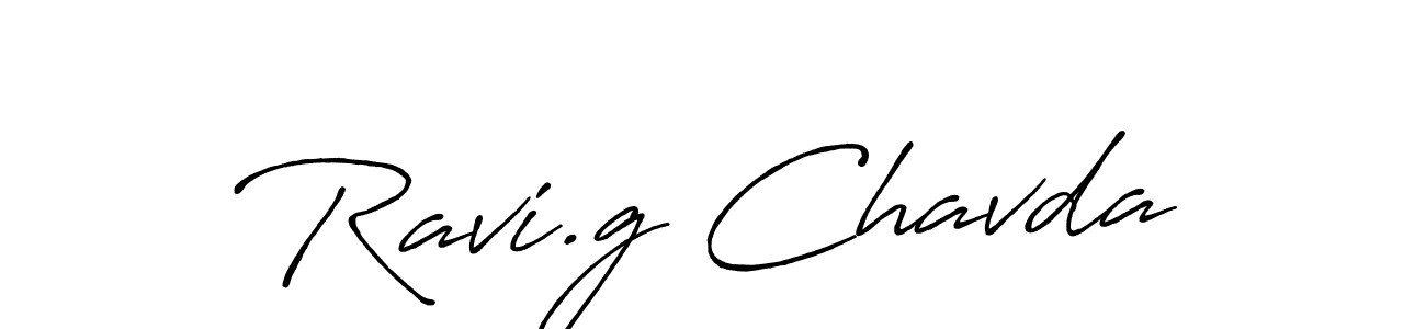 How to make Ravi.g Chavda signature? Antro_Vectra_Bolder is a professional autograph style. Create handwritten signature for Ravi.g Chavda name. Ravi.g Chavda signature style 7 images and pictures png