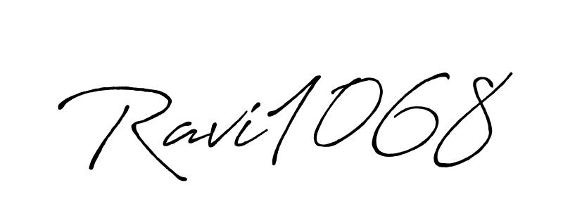It looks lik you need a new signature style for name Ravi1068. Design unique handwritten (Antro_Vectra_Bolder) signature with our free signature maker in just a few clicks. Ravi1068 signature style 7 images and pictures png