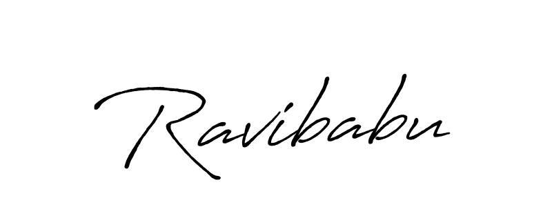 Create a beautiful signature design for name Ravibabu. With this signature (Antro_Vectra_Bolder) fonts, you can make a handwritten signature for free. Ravibabu signature style 7 images and pictures png