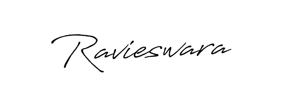 How to make Ravieswara name signature. Use Antro_Vectra_Bolder style for creating short signs online. This is the latest handwritten sign. Ravieswara signature style 7 images and pictures png
