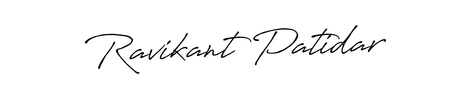 How to make Ravikant Patidar name signature. Use Antro_Vectra_Bolder style for creating short signs online. This is the latest handwritten sign. Ravikant Patidar signature style 7 images and pictures png