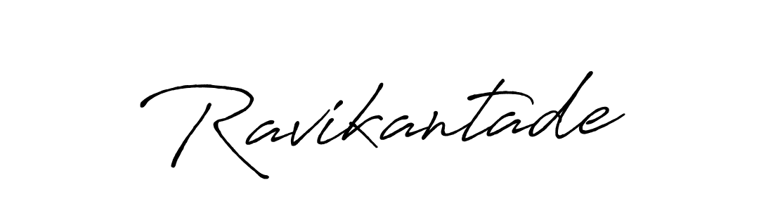 Use a signature maker to create a handwritten signature online. With this signature software, you can design (Antro_Vectra_Bolder) your own signature for name Ravikantade. Ravikantade signature style 7 images and pictures png