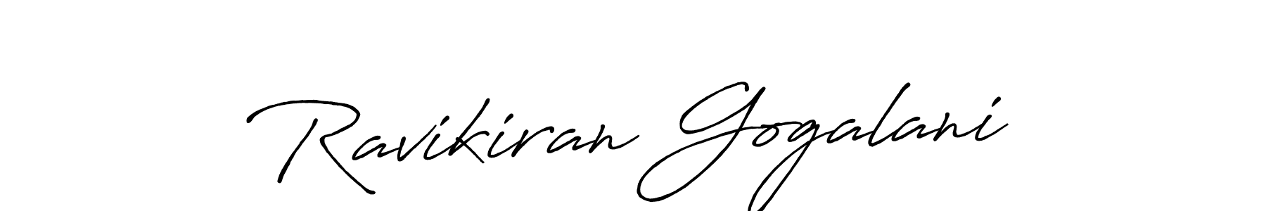 Make a beautiful signature design for name Ravikiran Gogalani. With this signature (Antro_Vectra_Bolder) style, you can create a handwritten signature for free. Ravikiran Gogalani signature style 7 images and pictures png