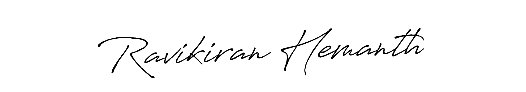 Also we have Ravikiran Hemanth name is the best signature style. Create professional handwritten signature collection using Antro_Vectra_Bolder autograph style. Ravikiran Hemanth signature style 7 images and pictures png