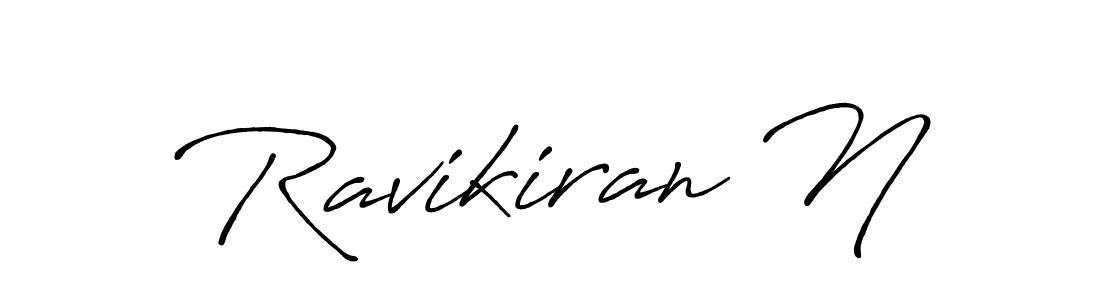 Design your own signature with our free online signature maker. With this signature software, you can create a handwritten (Antro_Vectra_Bolder) signature for name Ravikiran N. Ravikiran N signature style 7 images and pictures png