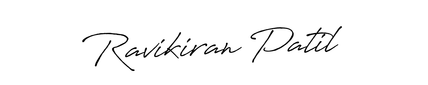 How to make Ravikiran Patil name signature. Use Antro_Vectra_Bolder style for creating short signs online. This is the latest handwritten sign. Ravikiran Patil signature style 7 images and pictures png