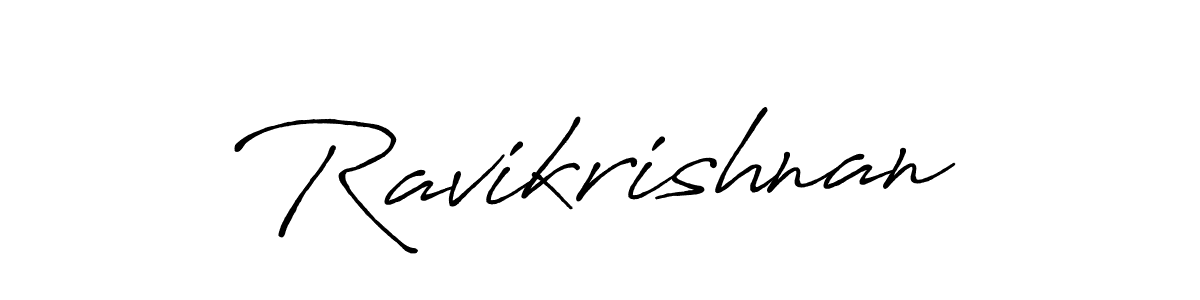 Create a beautiful signature design for name Ravikrishnan. With this signature (Antro_Vectra_Bolder) fonts, you can make a handwritten signature for free. Ravikrishnan signature style 7 images and pictures png