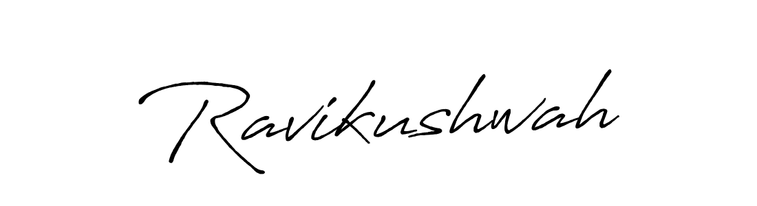 Use a signature maker to create a handwritten signature online. With this signature software, you can design (Antro_Vectra_Bolder) your own signature for name Ravikushwah. Ravikushwah signature style 7 images and pictures png