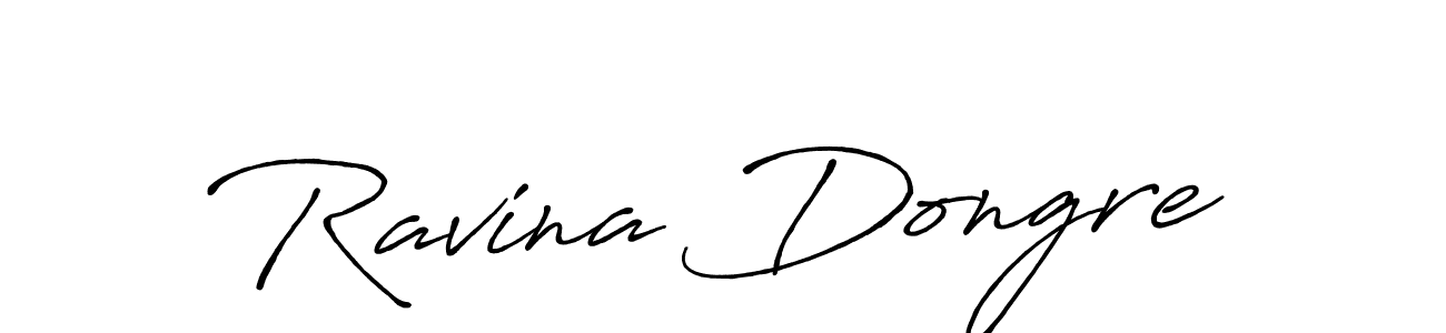 How to make Ravina Dongre signature? Antro_Vectra_Bolder is a professional autograph style. Create handwritten signature for Ravina Dongre name. Ravina Dongre signature style 7 images and pictures png
