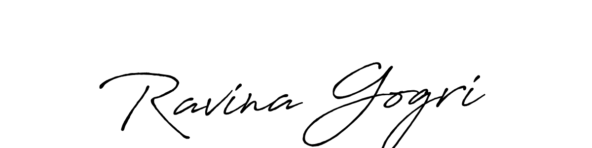 Antro_Vectra_Bolder is a professional signature style that is perfect for those who want to add a touch of class to their signature. It is also a great choice for those who want to make their signature more unique. Get Ravina Gogri name to fancy signature for free. Ravina Gogri signature style 7 images and pictures png