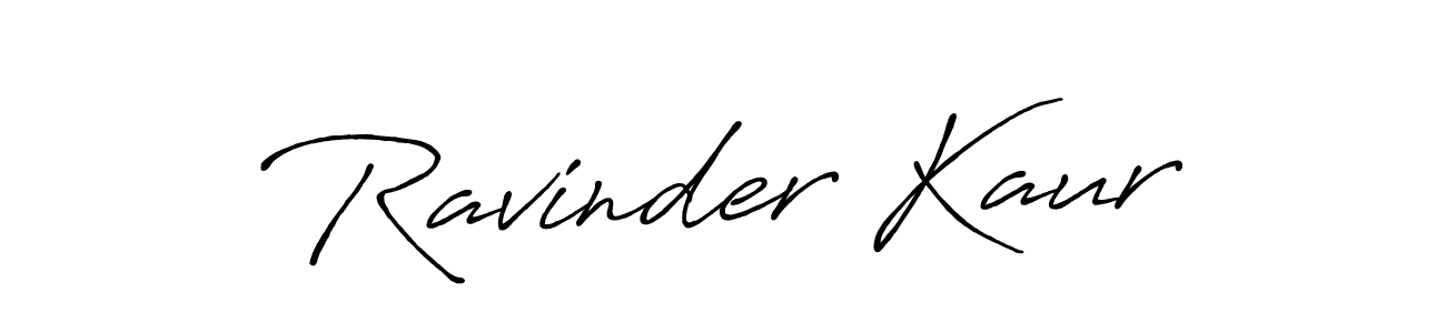 Design your own signature with our free online signature maker. With this signature software, you can create a handwritten (Antro_Vectra_Bolder) signature for name Ravinder Kaur. Ravinder Kaur signature style 7 images and pictures png