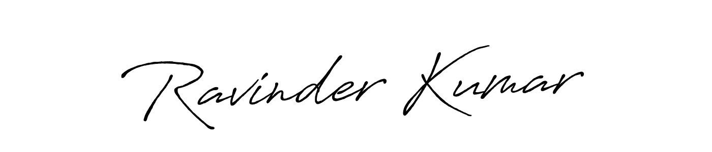 Also we have Ravinder Kumar name is the best signature style. Create professional handwritten signature collection using Antro_Vectra_Bolder autograph style. Ravinder Kumar signature style 7 images and pictures png