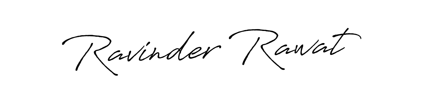 Use a signature maker to create a handwritten signature online. With this signature software, you can design (Antro_Vectra_Bolder) your own signature for name Ravinder Rawat. Ravinder Rawat signature style 7 images and pictures png