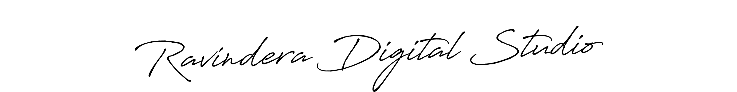 How to make Ravindera Digital Studio signature? Antro_Vectra_Bolder is a professional autograph style. Create handwritten signature for Ravindera Digital Studio name. Ravindera Digital Studio signature style 7 images and pictures png