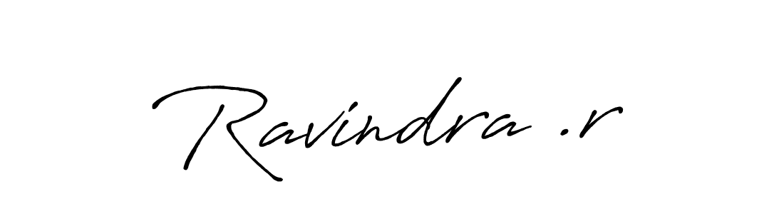 Design your own signature with our free online signature maker. With this signature software, you can create a handwritten (Antro_Vectra_Bolder) signature for name Ravindra .r. Ravindra .r signature style 7 images and pictures png