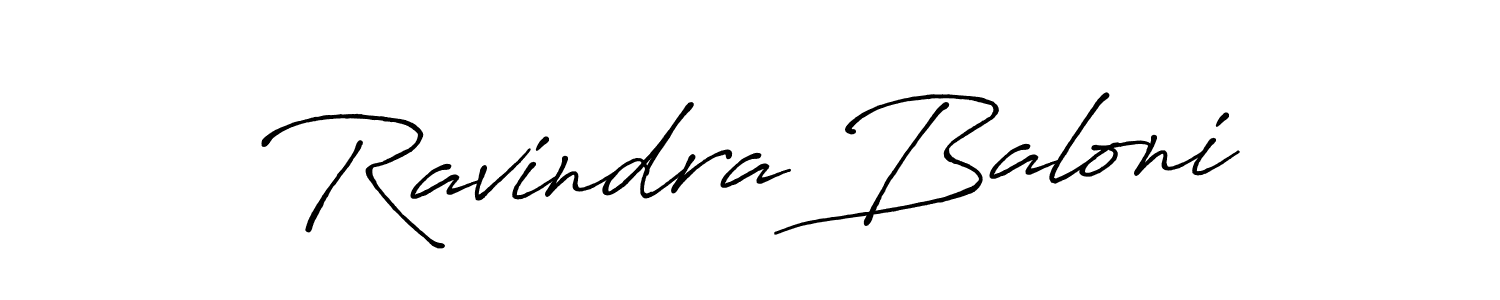Ravindra Baloni stylish signature style. Best Handwritten Sign (Antro_Vectra_Bolder) for my name. Handwritten Signature Collection Ideas for my name Ravindra Baloni. Ravindra Baloni signature style 7 images and pictures png