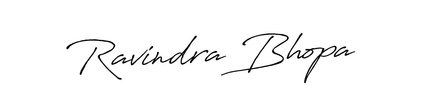 Create a beautiful signature design for name Ravindra Bhopa. With this signature (Antro_Vectra_Bolder) fonts, you can make a handwritten signature for free. Ravindra Bhopa signature style 7 images and pictures png