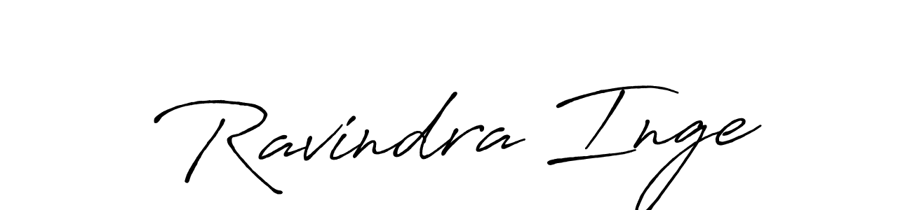 How to make Ravindra Inge name signature. Use Antro_Vectra_Bolder style for creating short signs online. This is the latest handwritten sign. Ravindra Inge signature style 7 images and pictures png