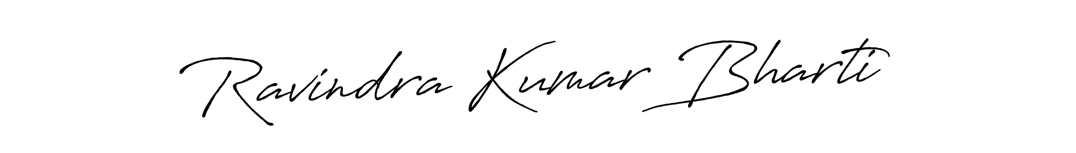 Antro_Vectra_Bolder is a professional signature style that is perfect for those who want to add a touch of class to their signature. It is also a great choice for those who want to make their signature more unique. Get Ravindra Kumar Bharti name to fancy signature for free. Ravindra Kumar Bharti signature style 7 images and pictures png