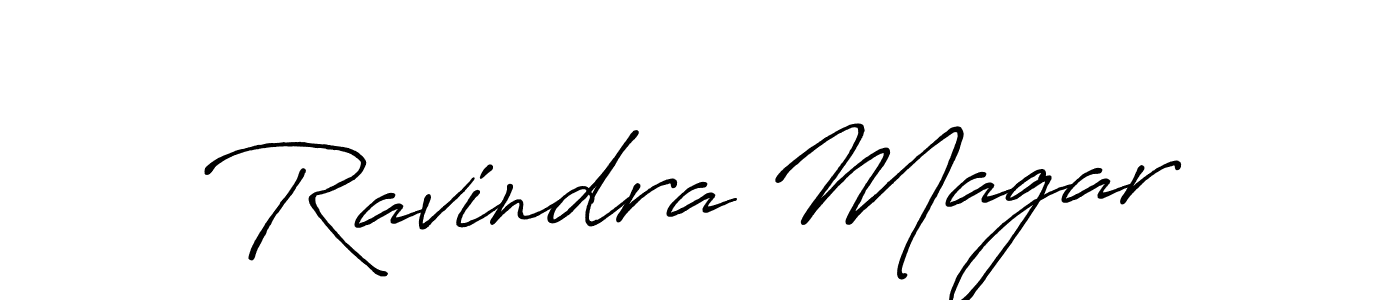 Design your own signature with our free online signature maker. With this signature software, you can create a handwritten (Antro_Vectra_Bolder) signature for name Ravindra Magar. Ravindra Magar signature style 7 images and pictures png