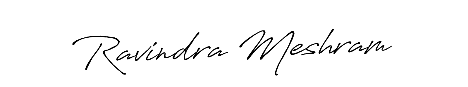 The best way (Antro_Vectra_Bolder) to make a short signature is to pick only two or three words in your name. The name Ravindra Meshram include a total of six letters. For converting this name. Ravindra Meshram signature style 7 images and pictures png