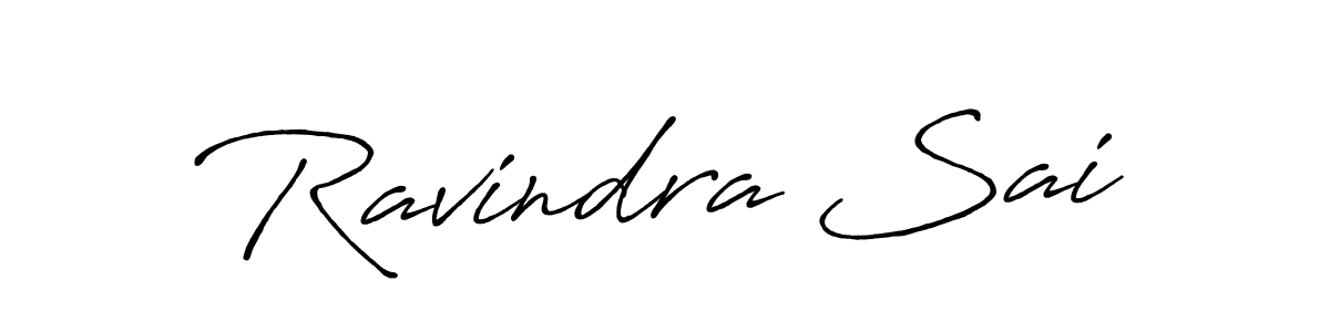 How to make Ravindra Sai name signature. Use Antro_Vectra_Bolder style for creating short signs online. This is the latest handwritten sign. Ravindra Sai signature style 7 images and pictures png