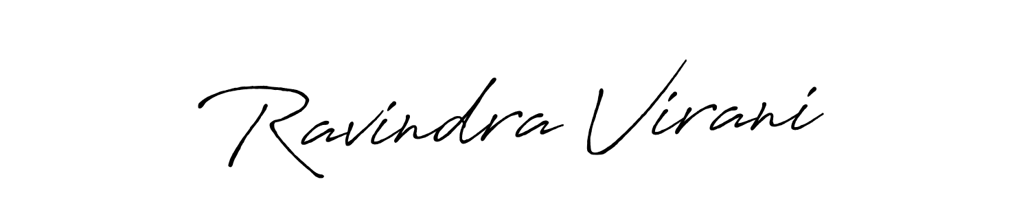 Create a beautiful signature design for name Ravindra Virani. With this signature (Antro_Vectra_Bolder) fonts, you can make a handwritten signature for free. Ravindra Virani signature style 7 images and pictures png
