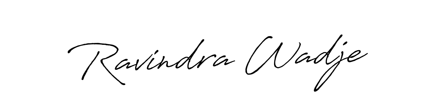 How to make Ravindra Wadje signature? Antro_Vectra_Bolder is a professional autograph style. Create handwritten signature for Ravindra Wadje name. Ravindra Wadje signature style 7 images and pictures png