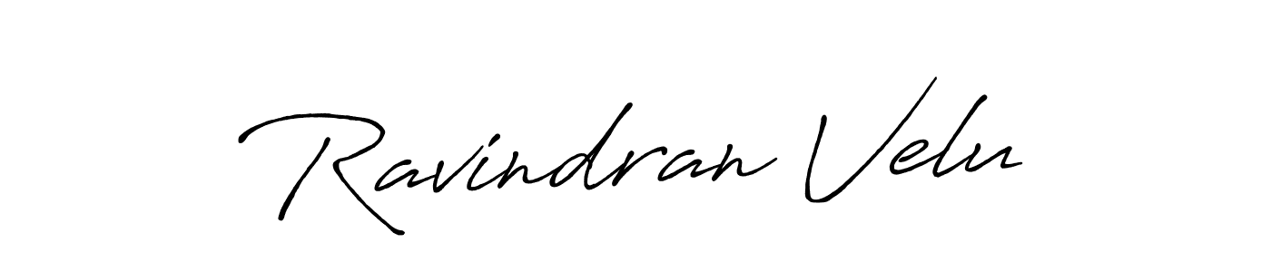Use a signature maker to create a handwritten signature online. With this signature software, you can design (Antro_Vectra_Bolder) your own signature for name Ravindran Velu. Ravindran Velu signature style 7 images and pictures png