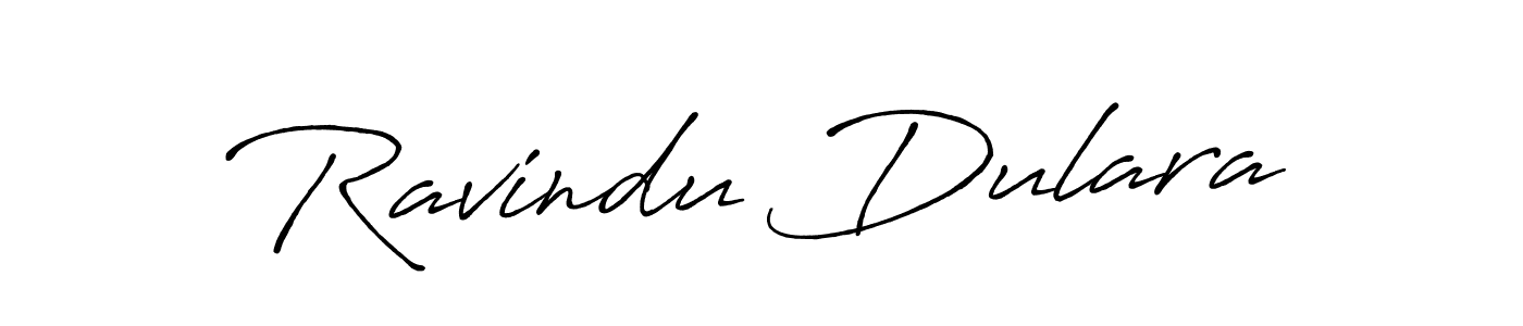 Ravindu Dulara stylish signature style. Best Handwritten Sign (Antro_Vectra_Bolder) for my name. Handwritten Signature Collection Ideas for my name Ravindu Dulara. Ravindu Dulara signature style 7 images and pictures png