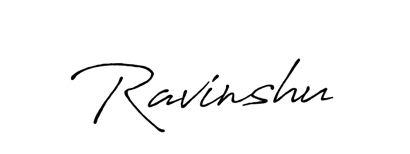 Make a beautiful signature design for name Ravinshu. With this signature (Antro_Vectra_Bolder) style, you can create a handwritten signature for free. Ravinshu signature style 7 images and pictures png