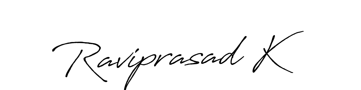 Raviprasad K stylish signature style. Best Handwritten Sign (Antro_Vectra_Bolder) for my name. Handwritten Signature Collection Ideas for my name Raviprasad K. Raviprasad K signature style 7 images and pictures png