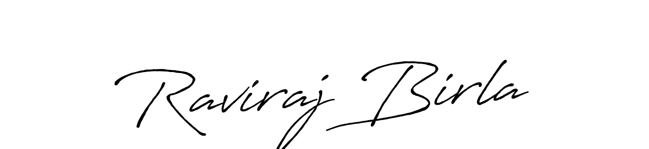 Make a beautiful signature design for name Raviraj Birla. With this signature (Antro_Vectra_Bolder) style, you can create a handwritten signature for free. Raviraj Birla signature style 7 images and pictures png