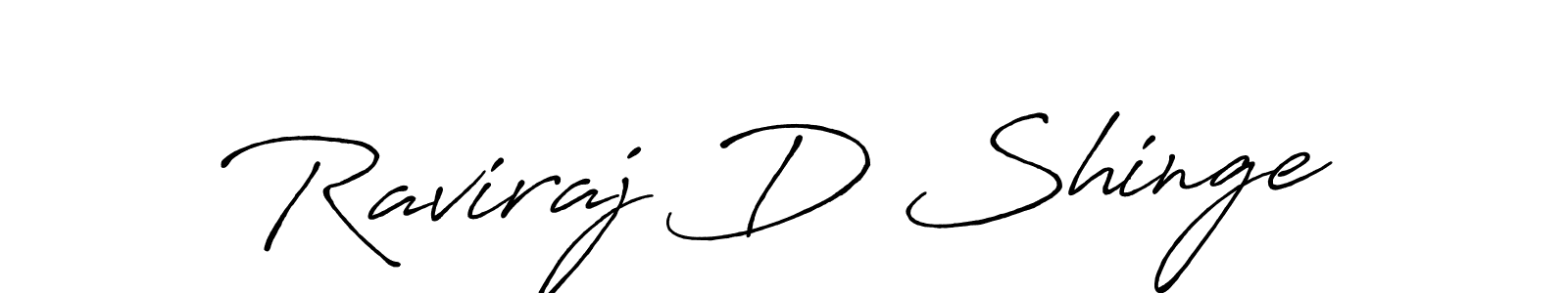 Make a beautiful signature design for name Raviraj D Shinge. With this signature (Antro_Vectra_Bolder) style, you can create a handwritten signature for free. Raviraj D Shinge signature style 7 images and pictures png